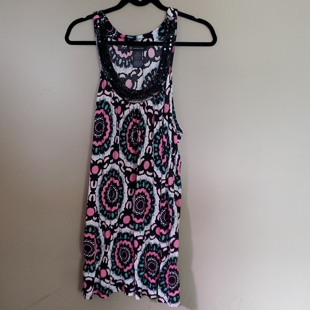 INC Black Beaded Tank
